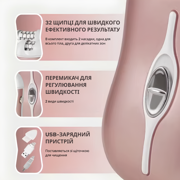 Эпилятор Sonifer 2 in 1 SF-9567 беспроводной аккумуляторный женский