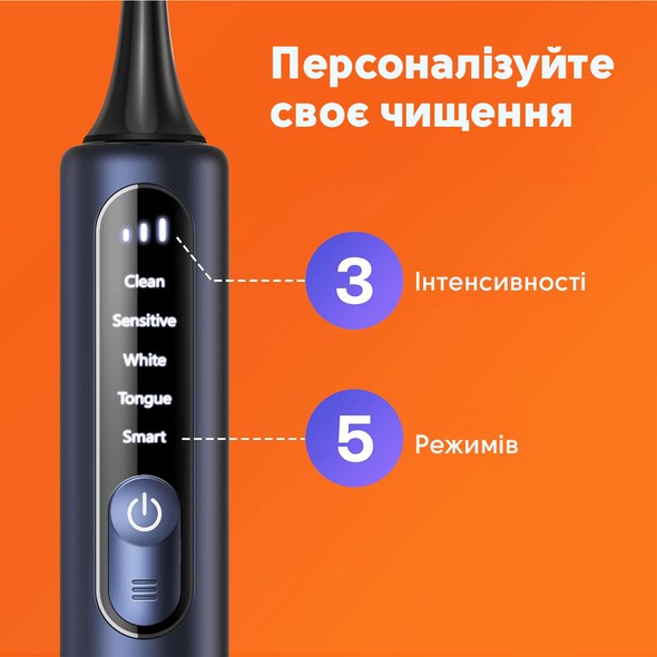 Электрическая зубная щетка Bitvae S3 Smart 4 насадки и футляр dark blue BVS3-b фото