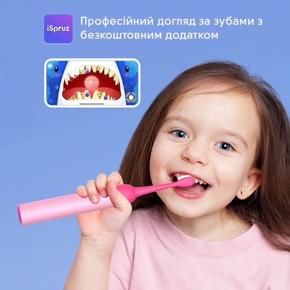 Дитяча електрична зубна щітка Bitvae Smart K7S Kids pink K7S-p фото