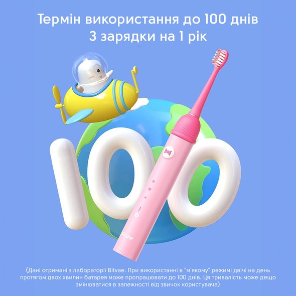 Дитяча електрична зубна щітка Bitvae Smart K7S Kids pink K7S-p фото