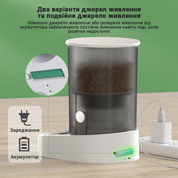 Автоматична Wi-Fi годівниця для котів та собак PAPIFEED PF030 (4л)