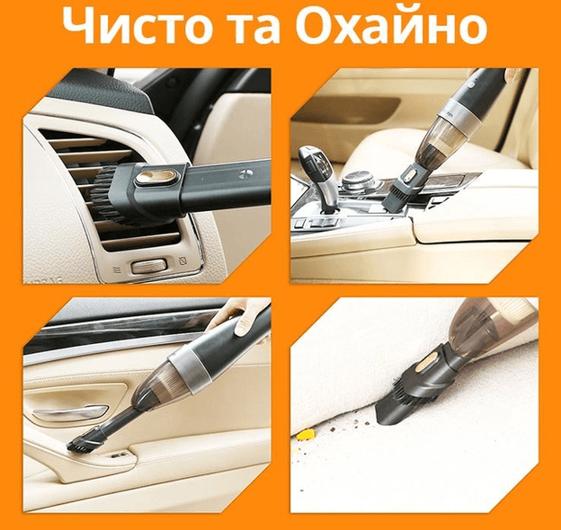 Автомобильный пылесос аккумуляторный Yantu V05 5000 Pa White Yantu-V05-W фото