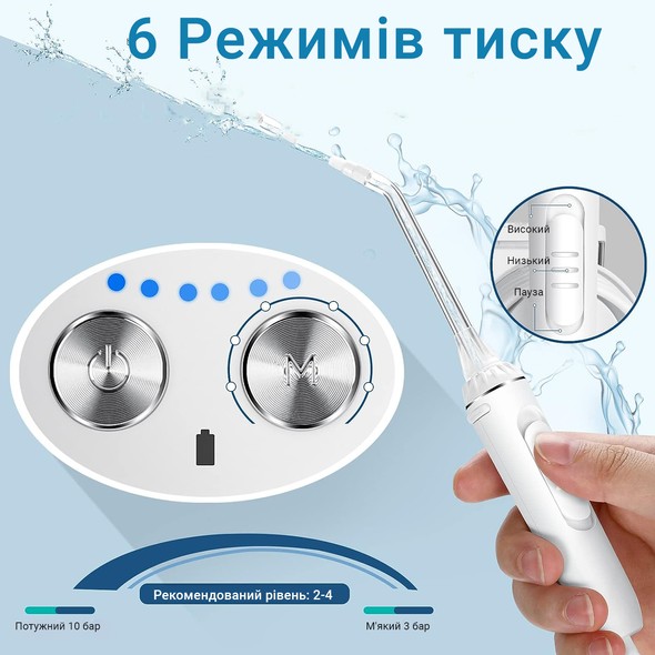 Іригатор H2OFloss HF-3pro White H2O-HF3pro фото