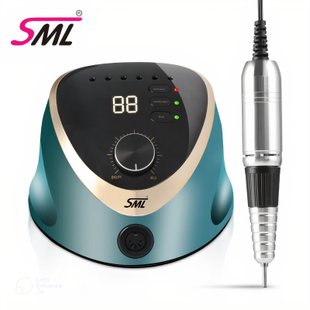 Фрезер для манікюру SML Nail Sander M12 з педаллю зелений SML-M12GR фото