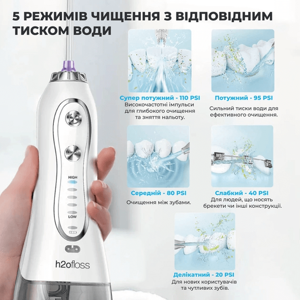 Іригатор H2ofloss HF-6 white H2O-HF6-white фото