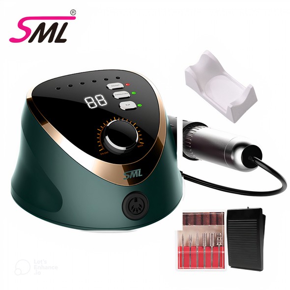 Фрезер для маникюра SML Nail Sander M12 с педалью зелёный SML-M12GR фото