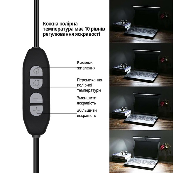 Лампа на монітор скрінбар INSPIRE JD-A1 Pin 3W 3000-6000K USB JD-A1 фото