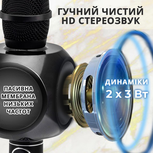 Бездротовий караоке мікрофон Magic Karaoke YS-90 Pro Black YS-90 фото