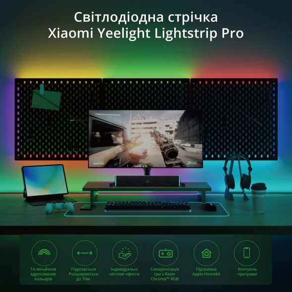 Светодиодная лента Xiaomi Yeelight Lightstrip Pro 2м YLDD005 YLDD005-Y фото