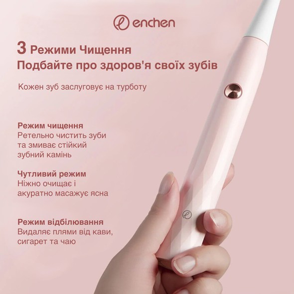 Электрическая зубная щетка Xiaomi Enchen T501, Pink T501P фото